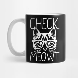 Check Me Out Cat Pun Mug